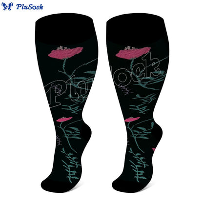 Chaussettes de compression rose luth grande taille - image 6