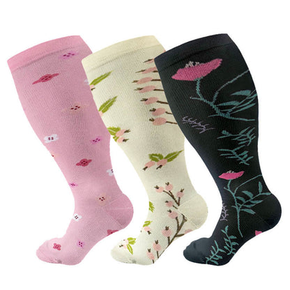 Chaussettes de compression rose luth grande taille (3 paires) - Multicolore A - 4XL - image 11