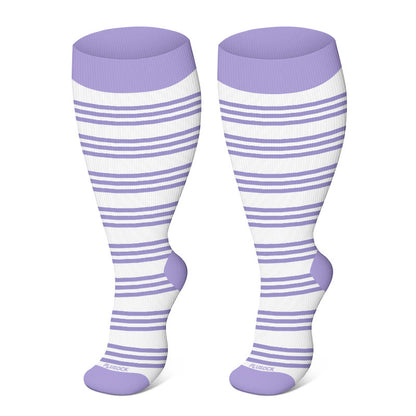 Chaussettes de compression à fleurs harmonieuses grande taille 2XL-4XL - Bande - 4XL - image 7