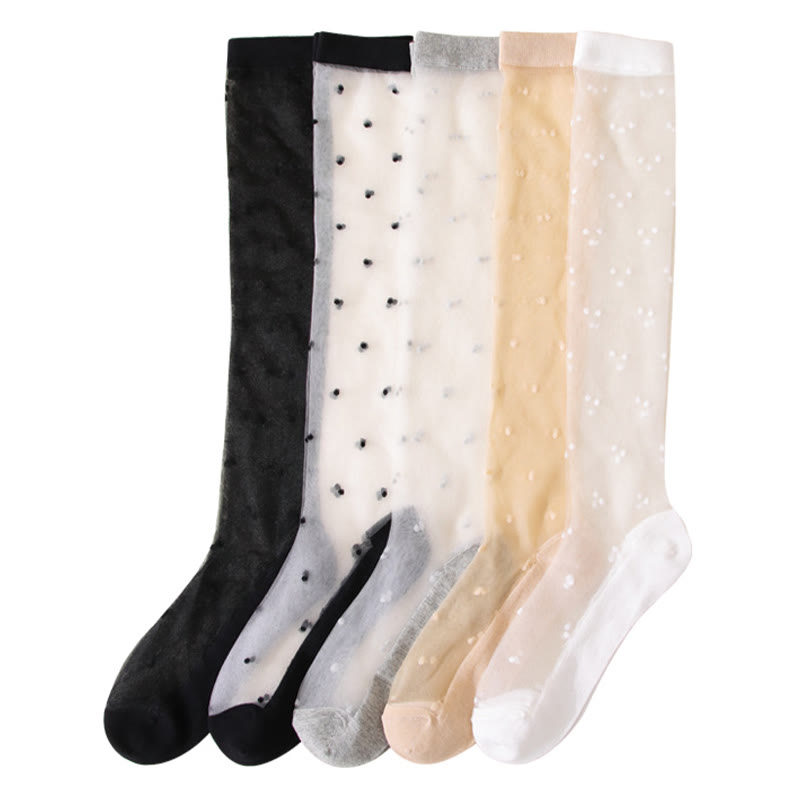 Chaussettes à pois mignons (5 paires) - Multicolore - EU36-40 (US3-7) - image 8