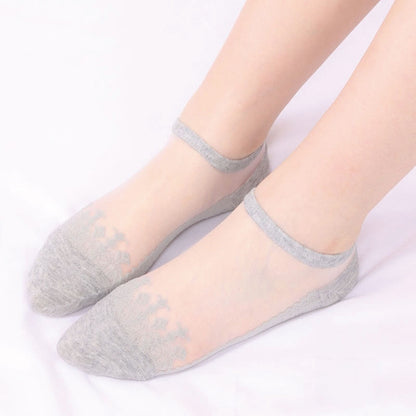 Chaussettes transparentes Jacquard (6 paires)