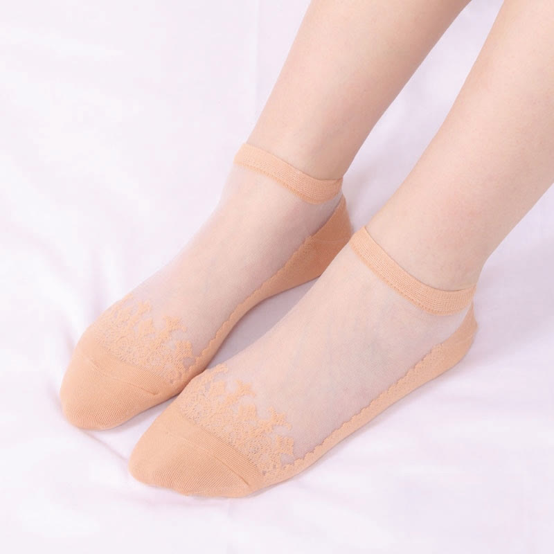 Chaussettes transparentes Jacquard (6 paires) - Orange - EU36-40 (US3-7) - image 16