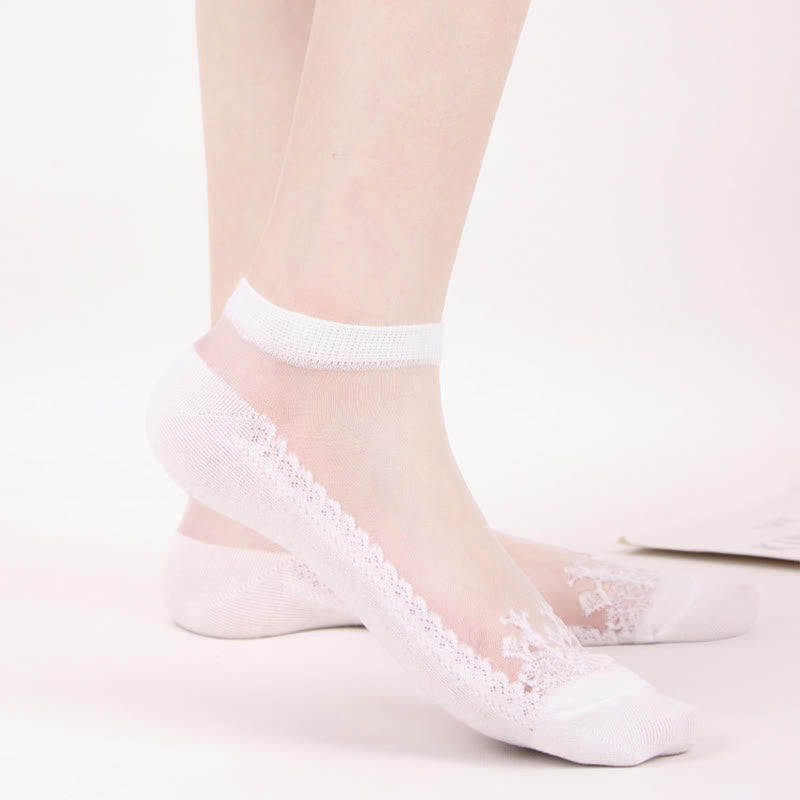 Chaussettes transparentes Jacquard (6 paires) - image 3