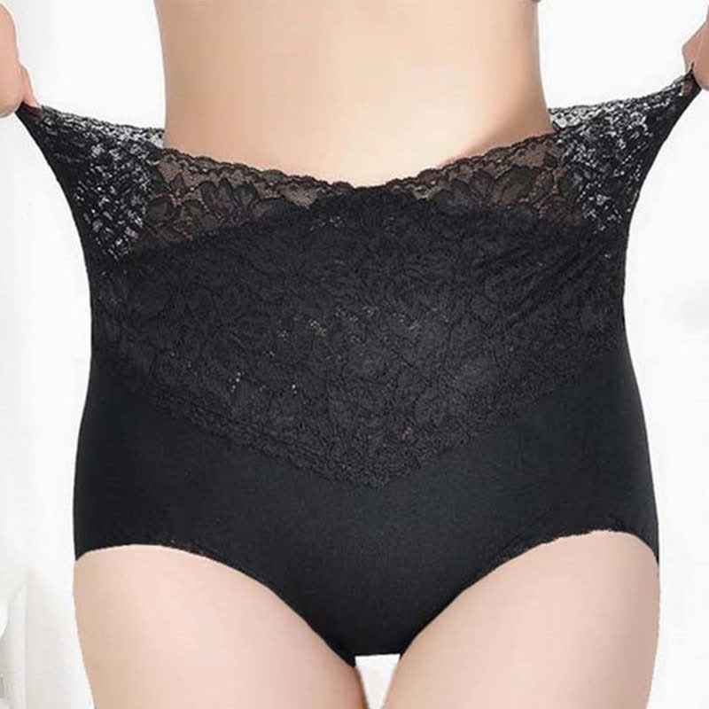 Culotte gainante taille haute en dentelle (lot de 3)