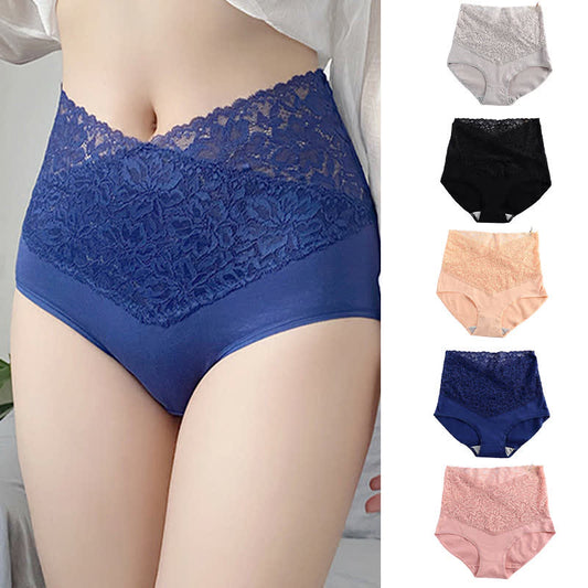 Culotte gainante taille haute en dentelle (lot de 3)