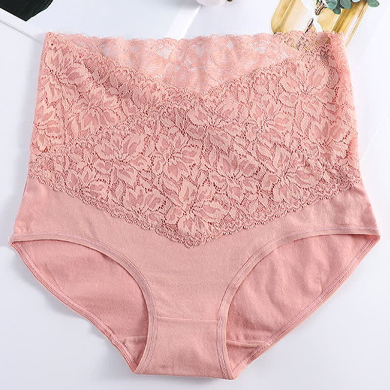 Culotte gainante taille haute en dentelle (lot de 3)