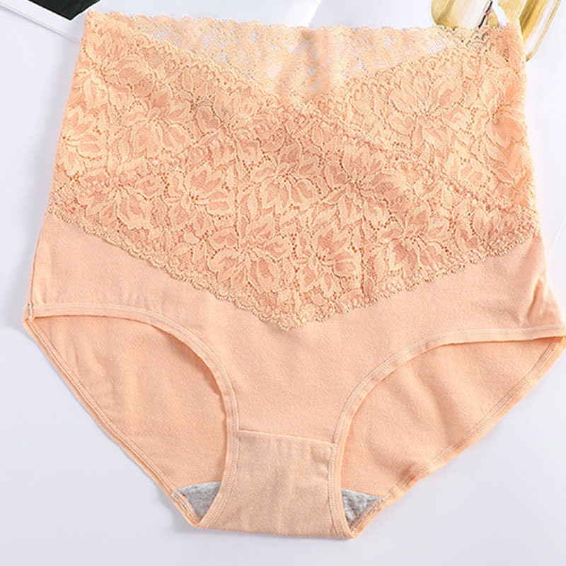 Culotte gainante taille haute en dentelle (lot de 3)