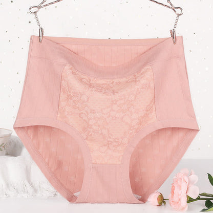 Culotte taille haute en coton et dentelle florale (lot de 3)