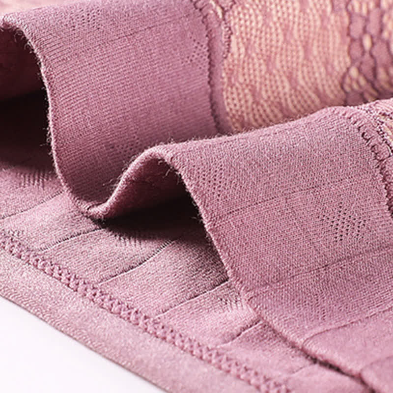 Culotte taille haute en coton et dentelle florale (lot de 3)