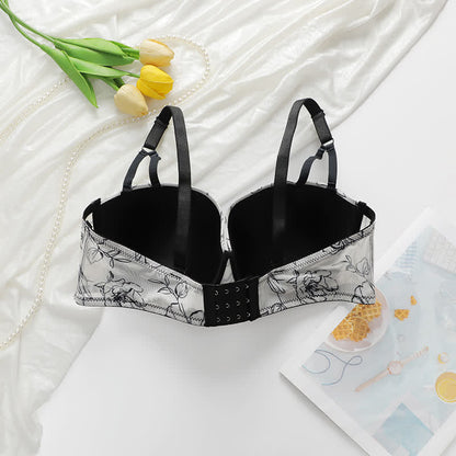 Soutien-gorge à armatures à imprimé floral vintage - image 6