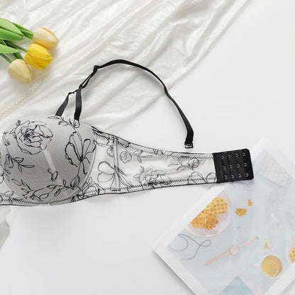Soutien-gorge à armatures à imprimé floral vintage - image 6