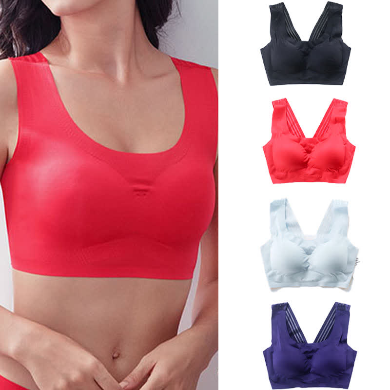 Soutien-gorge sans coutures et sans armatures avec dos design - image 0