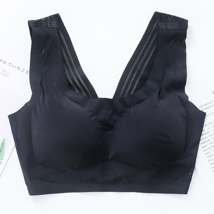 Soutien-gorge sans coutures et sans armatures avec dos design - Noir - 7XL - image 20