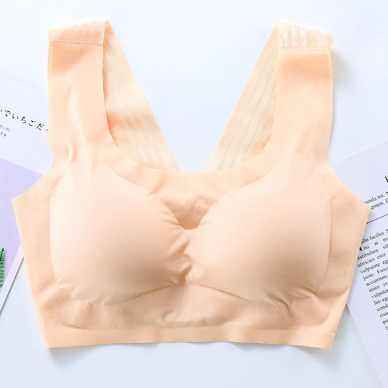 Soutien-gorge sans coutures et sans armatures avec dos design - Nu - 7XL - image 17