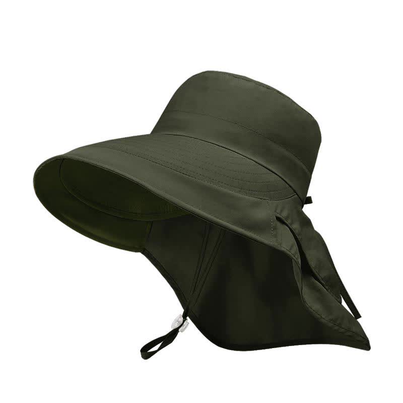 Chapeau bob à large bord pour randonnée en plein air - Vert foncé - Taille unique - image 19