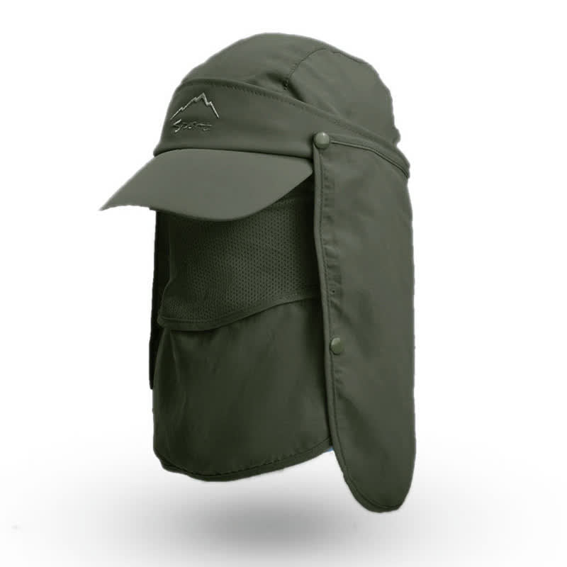 Casquette de baseball multi-usages avec protection solaire pour l'extérieur - Vert foncé - Taille unique - image 8