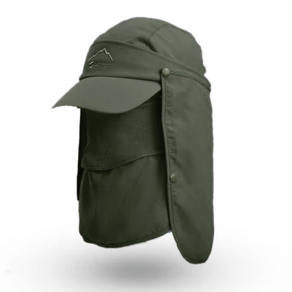 Casquette de baseball multi-usages avec protection solaire pour l'extérieur - Vert foncé - Taille unique - image 8