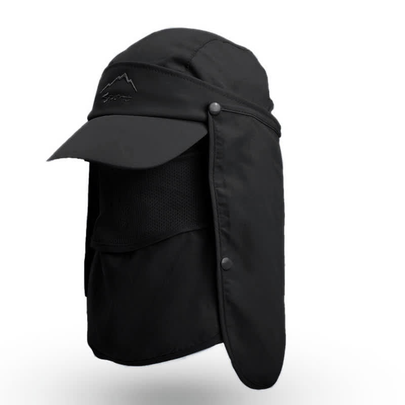 Casquette de baseball multi-usages avec protection solaire pour l'extérieur - Noir - Taille unique - image 17