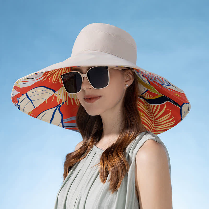 Chapeau bob réversible à large bord - Beige - Taille unique - image 6