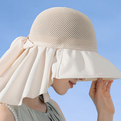 Chapeau bob respirant à large bord avec nœud - image 12