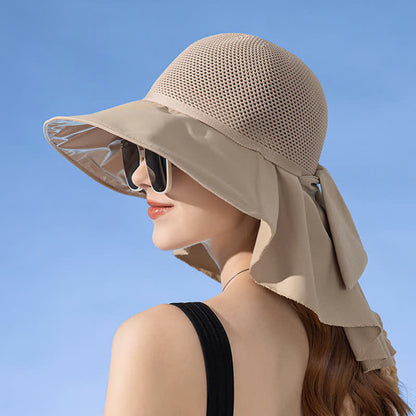 Chapeau bob respirant à large bord avec nœud