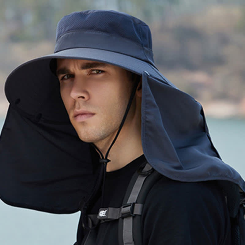 Chapeau de protection solaire avec rabat de nuque amovible - image 7