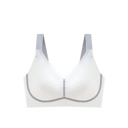 Soutien-gorge sans armatures respirant à blocs de couleur - Blanc - 5XL - image 14