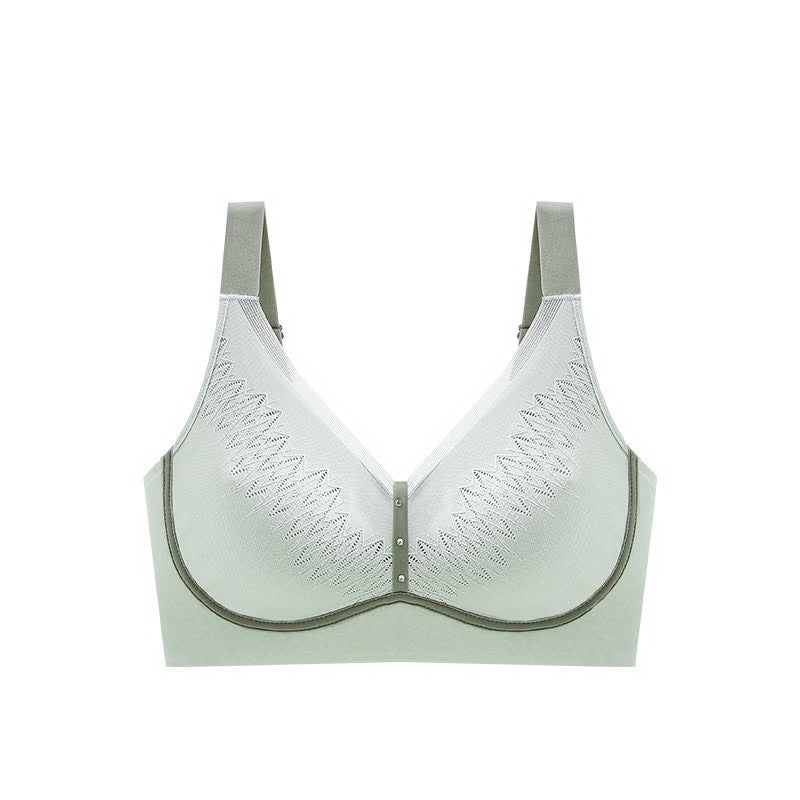 Soutien-gorge respirant sans armatures à blocs de couleurs grande taille
