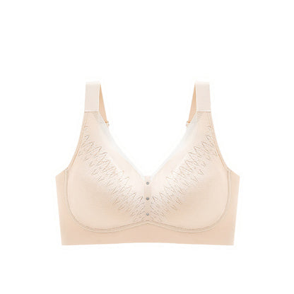 Soutien-gorge sans armatures respirant à blocs de couleur - Nu - 5XL - image 5