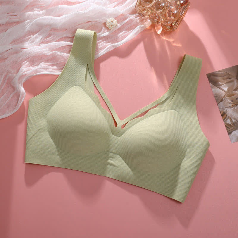 Soutien-gorge fin sans armatures à la mode - Vert - 6XL - image 7