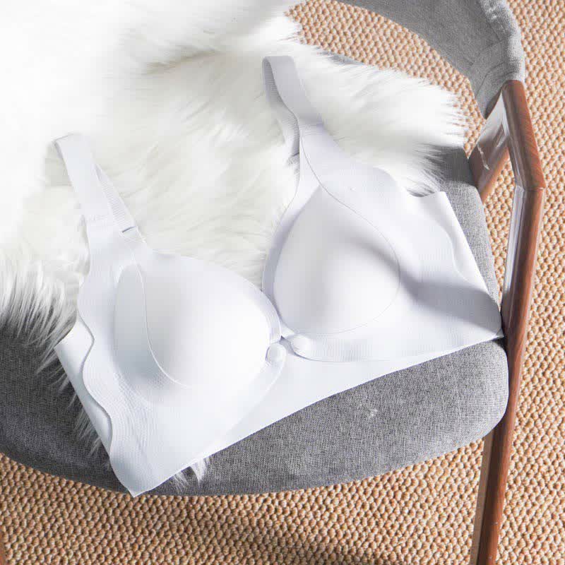Soutien-gorge d'allaitement léger et uni sans armatures - Bleu - 5XL - image 12