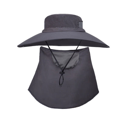 Masque de protection solaire d'extérieur, chapeau bob - Gris foncé - Taille unique - image 17