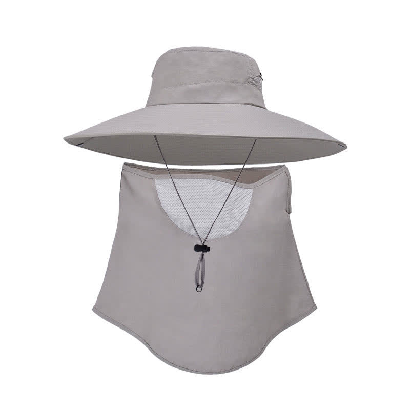 Masque de protection solaire d'extérieur, chapeau bob - Gris clair - Taille unique - image 7