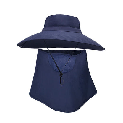 Masque de protection solaire d'extérieur, chapeau bob - Bleu marine - Taille unique - image 13