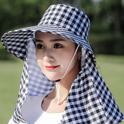 Chapeau bob amovible à motif écossais