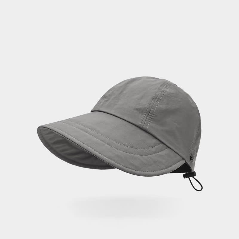 Casquette de baseball à large bord de couleur unie - Gris - Taille unique - image 9