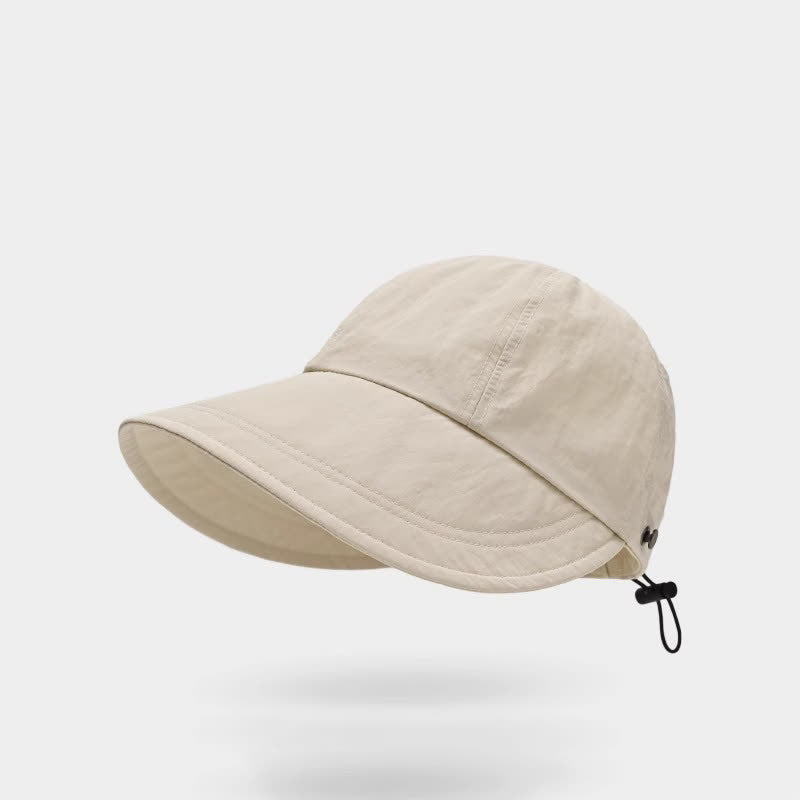 Casquette de baseball à large bord de couleur unie - Beige - Taille unique - image 2