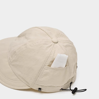 Casquette de baseball à large bord de couleur unie