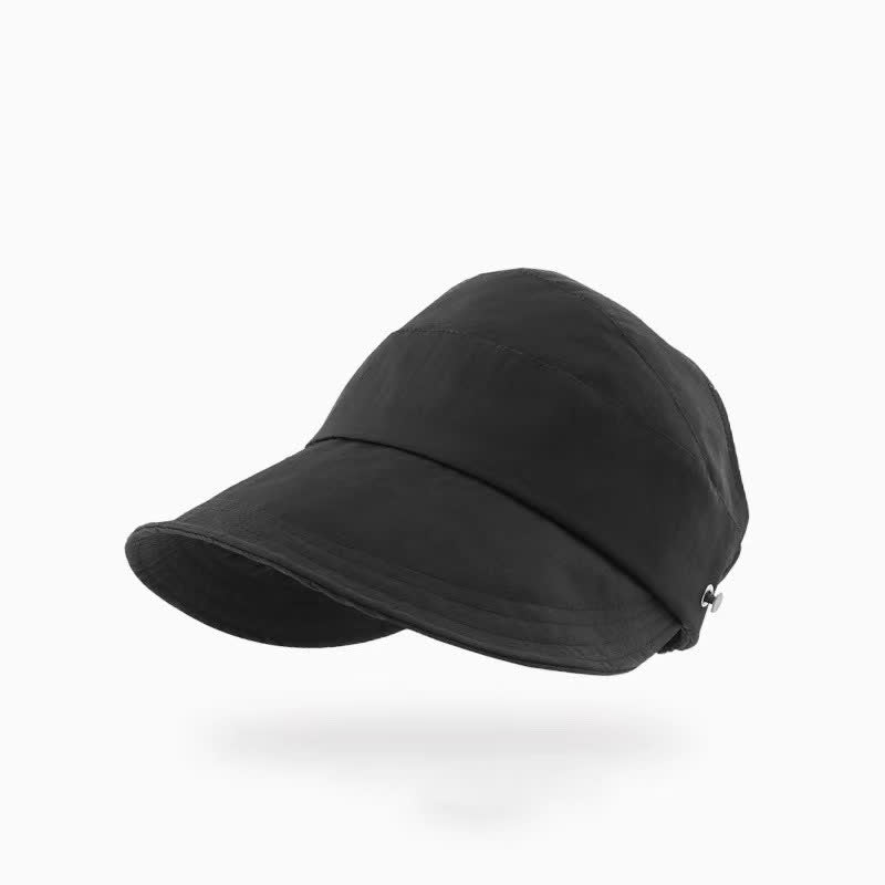 Chapeau ouvert à large bord de couleur unie - Noir - Taille unique - image 12