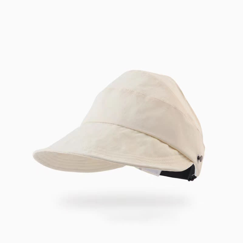 Chapeau ouvert à large bord de couleur unie - Beige - Taille unique - image 6