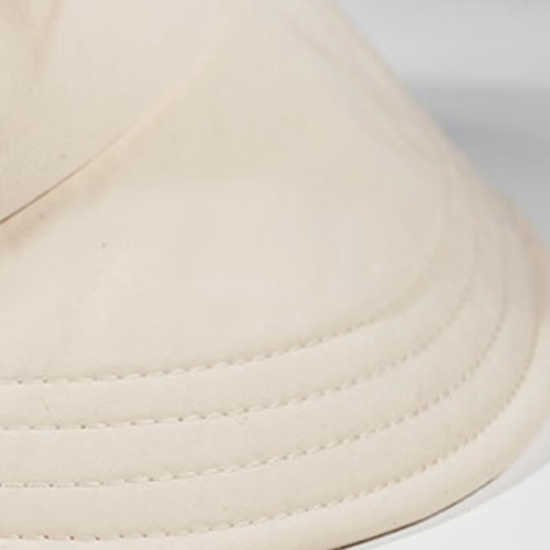 Chapeau ouvert à large bord de couleur unie