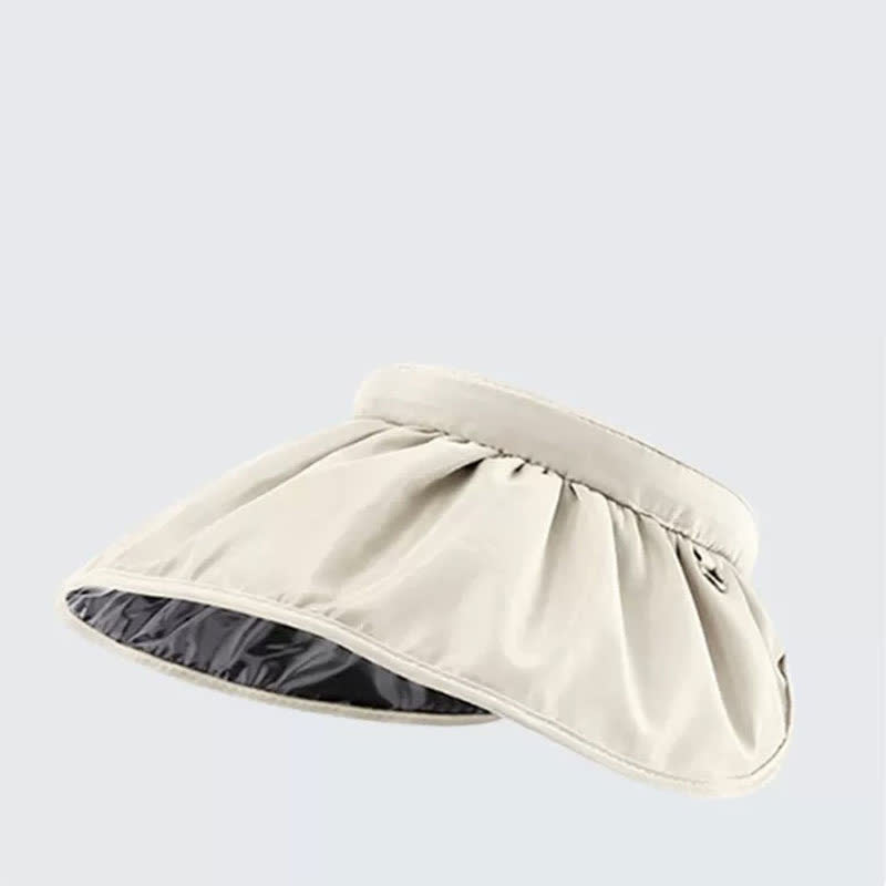 Chapeau de soleil à large bord ouvert de style bandeau - Beige - Taille unique - image 3