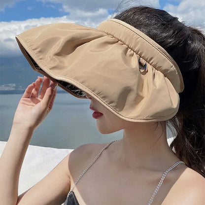 Chapeau de soleil à large bord ouvert de style bandeau