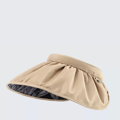 Chapeau de soleil à large bord ouvert de style bandeau - Kaki - Taille unique - image 8