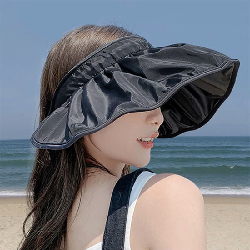 Chapeau de soleil à large bord ouvert de style bandeau - image 11