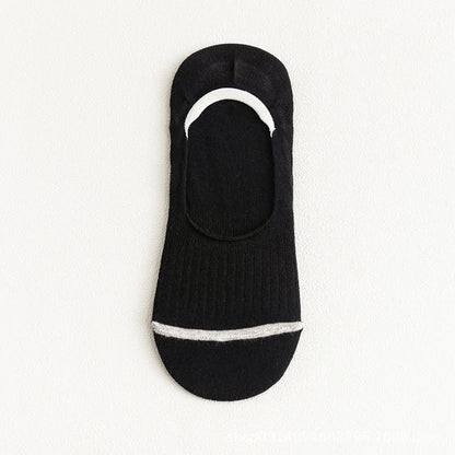 Chaussettes invisibles en coton avec talon antidérapant (10 paires) - Noir - EU39-45 (US6-11) - image 20