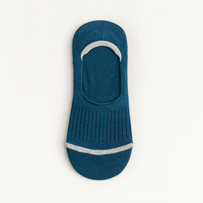Chaussettes invisibles en coton avec talon antidérapant (10 paires) - Bleu foncé - EU39-45 (US6-11) - image 17