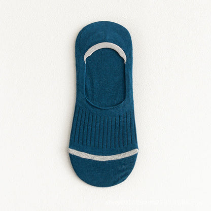 Chaussettes invisibles en coton avec talon antidérapant (10 paires) - Bleu foncé - EU39-45 (US6-11) - image 17