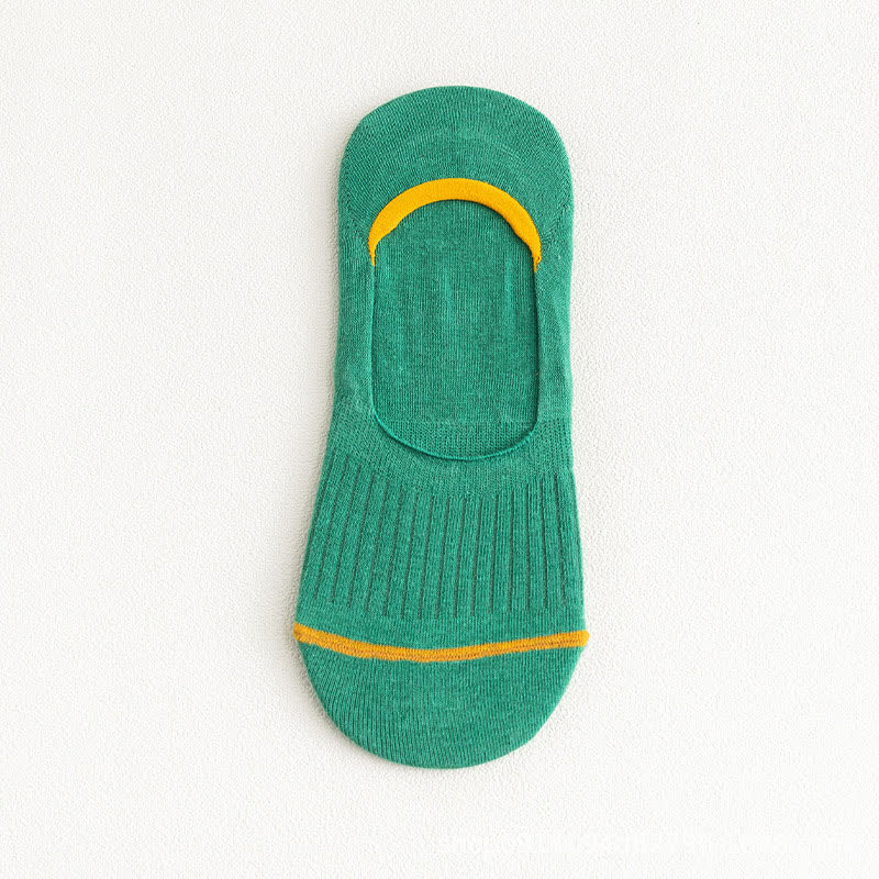 Chaussettes invisibles en coton avec talon antidérapant (10 paires) - Vert - EU39-45 (US6-11) - image 6