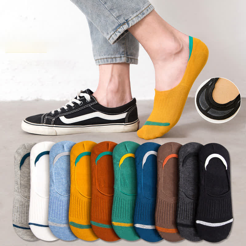 Chaussettes invisibles en coton avec talon antidérapant (10 paires) - image 1
